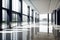 Empty entrance hall of modern public station or large convention center lobby