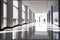 Empty entrance hall of modern public station or large convention center lobby