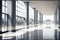 Empty entrance hall of modern public station or large convention center lobby