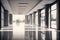 Empty entrance hall of modern public station or large convention center lobby