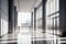 Empty entrance hall of modern public station or large convention center lobby