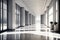 Empty entrance hall of modern public station or large convention center lobby