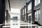 Empty entrance hall of modern public station or large convention center lobby