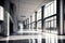 Empty entrance hall of modern public station or large convention center lobby