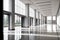 Empty entrance hall of modern public station or large convention center lobby