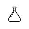 Empty erlenmeyer flask outline icon