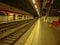 Empty European railway station in Brussels