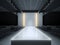 Empty fashion runway podium stage