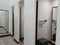 Empty fitting rooms at mall, interior design