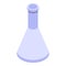 Empty flask icon, isometric style