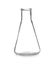 Empty flask isolated. Laboratory glassware