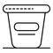 Empty flower pot icon, outline style