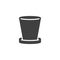 Empty flowerpot vector icon