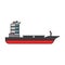 Empty freighter ship boat isolated symbol