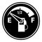 Empty fuel car indicator icon, simple style