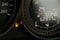Empty fuel warning light in car dashboard. Fuel pump icon. gasoline gauge dash board in car with digital warning sign of run out o