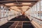 Empty Gangway or walkway, from the terminal to the cruise ship