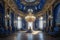 an empty glamorous rococo baroque ballroom AI