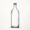 Empty Glass Bottle Hand Drawn Vector Illustration