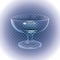 Empty glass Cup, glass wine glass on transparent background, 3d vector icon