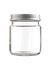 Empty Glass Jar for Baby Puree or other Food Isolated on White.