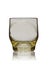 Empty glass with a pattern, for strong alcohol or cocktails, isolated on a white background