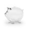 Empty glass piggy bank