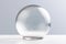 Empty glass snow globe. Magical Christmas crystal ball, minimalist blank crystal magic ball mock up. Xmas souvenir design template