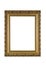 Empty golden frame for picture or portrait