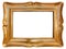 Empty Golden Wood Picture Frame