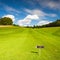 Empty golf fairway