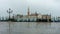Empty gondolas moored  without tourists in Venice during the coronavirus crisis. Venice  Veneto  Italy  June 2020