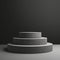 Empty granite pedestal mockup for merchandise