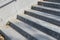 Empty gray steps stair at park