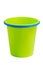 Empty green bucket