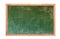 Empty green chalkboard texture hang on the white wall. double frame from greenboard and white background. image for background, wa