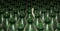 empty green glass bottles