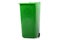 Empty green plastic recycle bin isolated