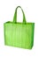 Empty green reusable grocery bag