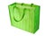 Empty green reusable shopping bag