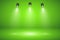 Empty green studio abstract background with spotlight effect. Product showcase backdrop. Chroma key compositing.