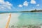 Empty hammock on tropical beach