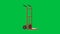 Empty hand truck isolated on green screen