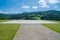 Empty helipad in the Polish mountains