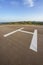 Empty helipad on top of a peak in a countryside remote location