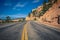 Empty highway in Bryce Canyon