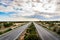 Empty highway in Mallorca with spectacular sky