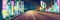 Empty highway in night city cartoon vector