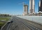 Empty highway, outgoing to the horizon. Sunny autumn day.