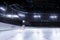 Empty hockey arena in 3d render.